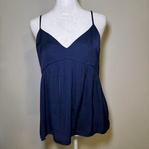 Minimalist Navy Flowy Cami Tank Top Caren Forbes Y2k Classic